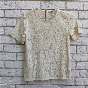 Madewell Cream Lacw Top Small